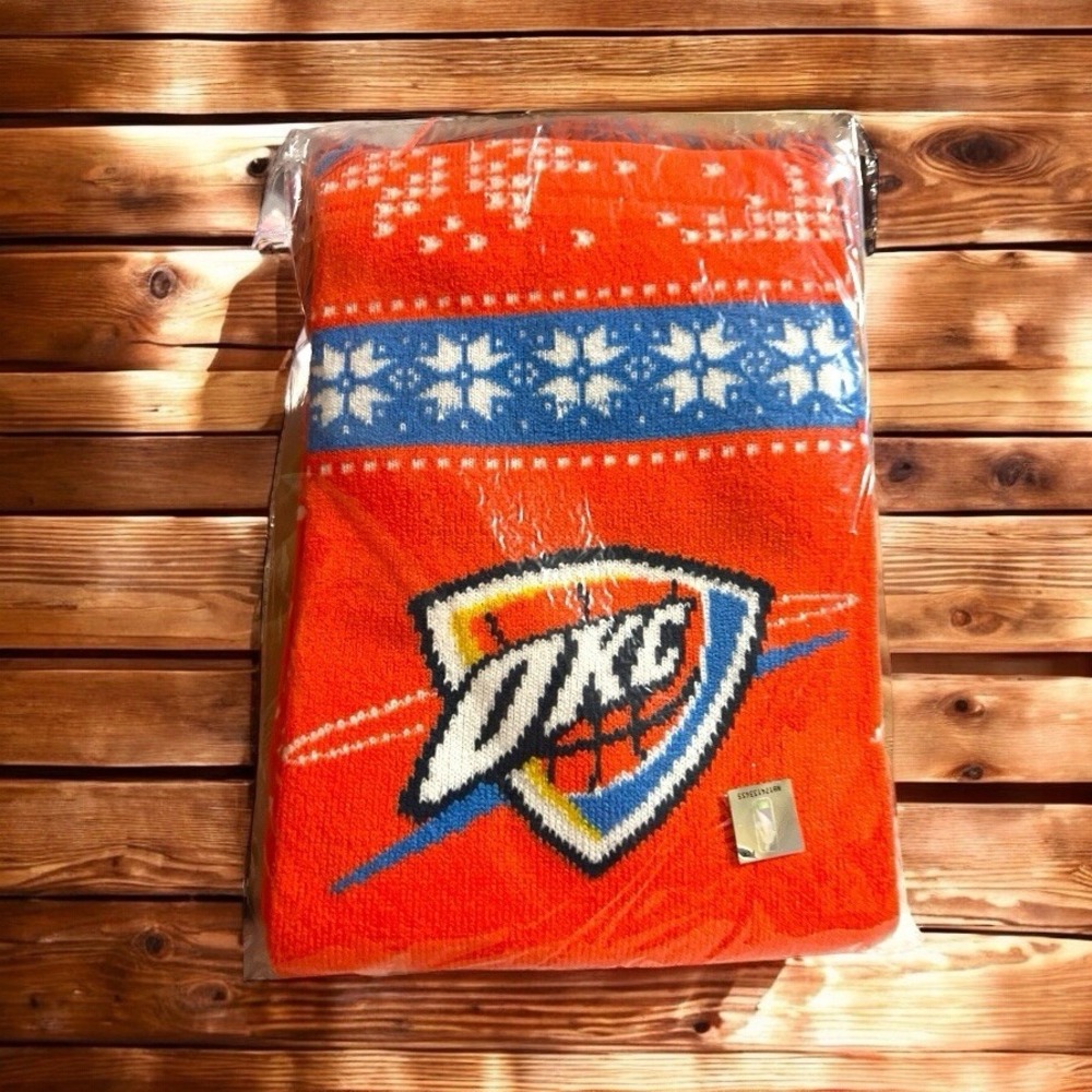 NEW OKC Oklahoma City Thunder Scarf Official NBA Scarf Winter Adult OSFA